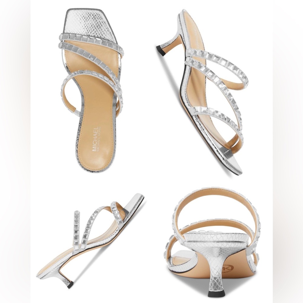 MICHAEL Michael Kors
Women's Celia Embellished Kitten-Heel Slide Sandals